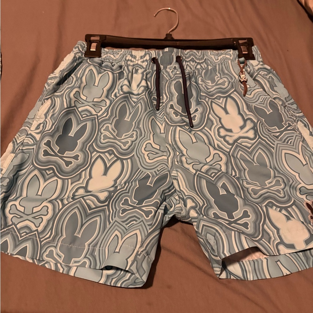 Psycho Bunny Blue and White Kids Shorts